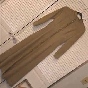 Vintage lame glitter gold dress maxi medium